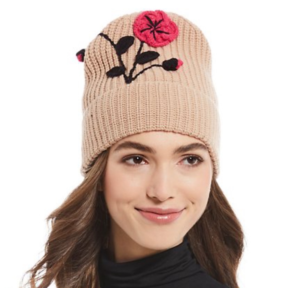 Kate Spade Crochet Poppy Beanie